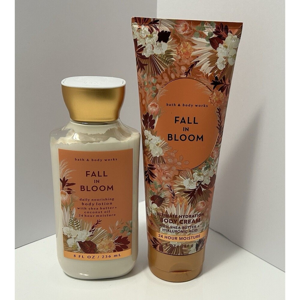 BATH AND BODY WORKS FALL IN BLOOM BODY Cream & Body Lotion 8 FL OZ